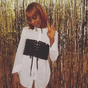 J.O.A Los Angeles Vegan Leather Corset